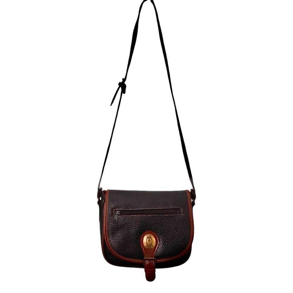 J.G Elegant Black and Brown Leather Shoulder Bag